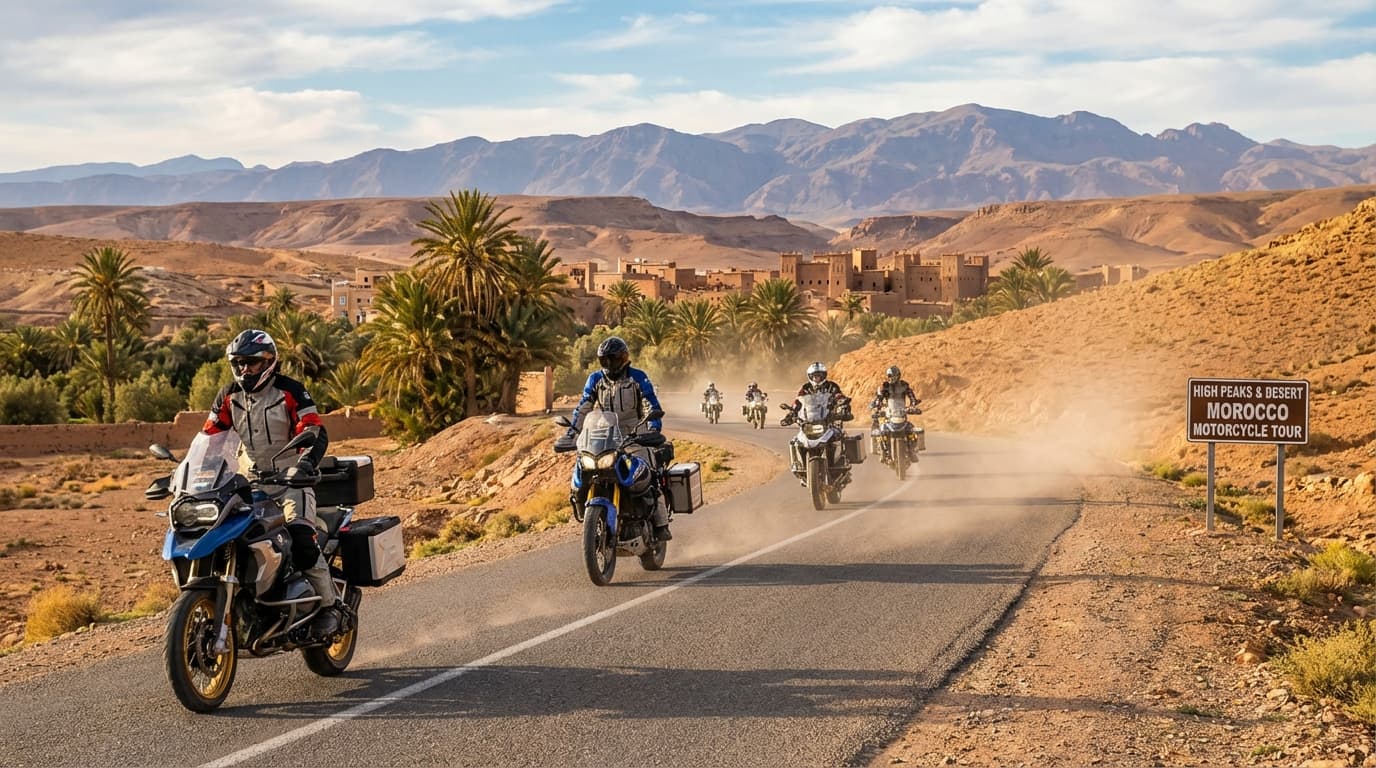 High Peaks and Desert Morocco Motorcycle Tour - motorcycle tour in Morocco