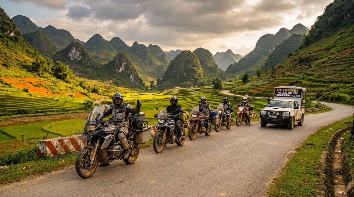 Northern Dual Sport Vietnam Motorcycle Tour with Guide & Support Truck - motorcycle tour in Vietnam
