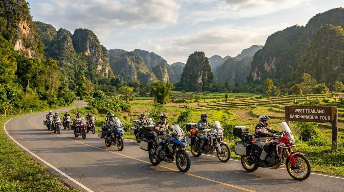 WEST THAILAND KANCHANABURI TOUR - motorcycle tour in Thailand